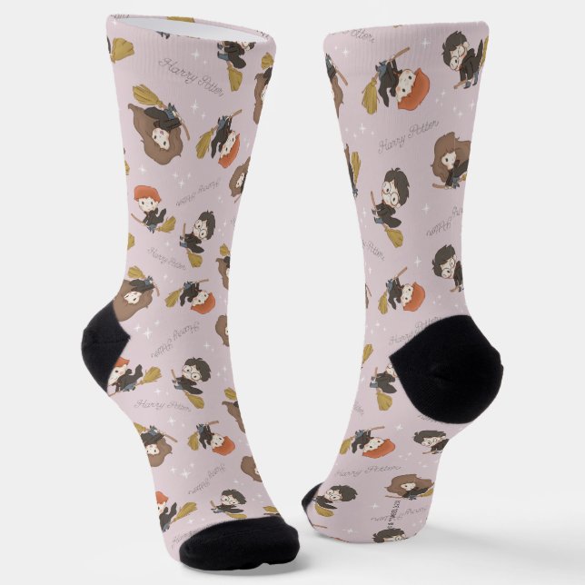 HARRY POTTER™, Hermione & Ron Flying Pattern Socken (Gewinkelt)