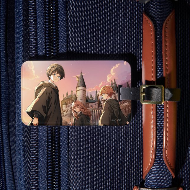 HARRY POTTER™ Hermione & Ron HOGWARTS™ Anime-Szene Gepäckanhänger (Vorderseite Insitu 4)