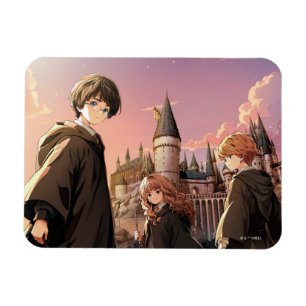 HARRY POTTER™ Hermione & Ron HOGWARTS™ Anime-Szene Magnet