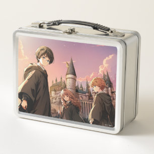 HARRY POTTER™ Hermione & Ron HOGWARTS™ Anime-Szene Metall Brotdose