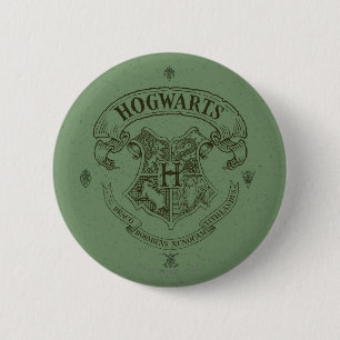 Harry Potter   Hogwarts Banner Crest Button