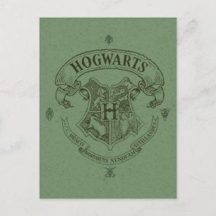 Harry Potter   Hogwarts Banner Crest Postkarte