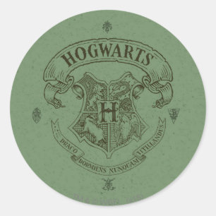 Harry Potter   Hogwarts Banner Crest Runder Aufkleber