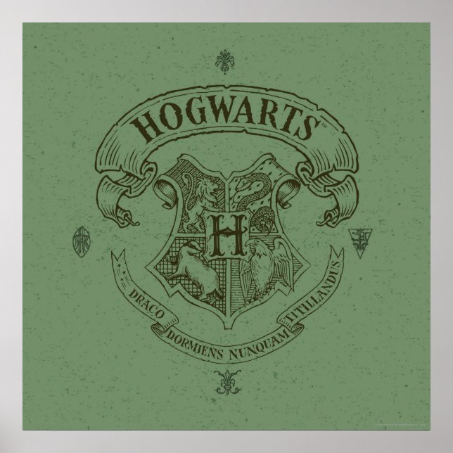 Harry Potter | Hogwarts Banner Wappen Poster (Vorne)