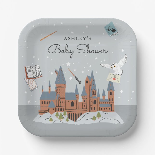 Harry Potter | Hogwarts Castle Baby Shower Pappteller (Vorderseite)
