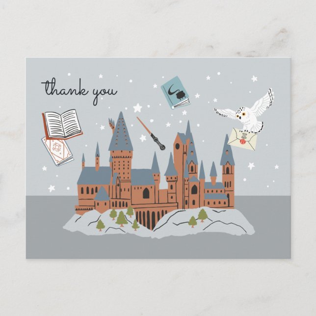 Harry Potter Hogwarts Castle Baby Shower Thank You Postkarte (Vorderseite)