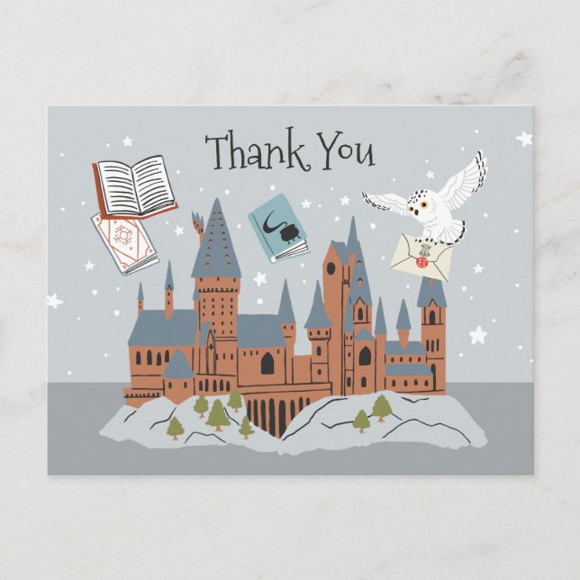 Harry Potter | Hogwarts Castle Thank You Postkarte (Vorderseite)