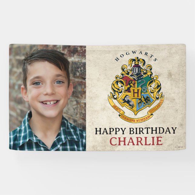 Harry Potter Hogwarts Crest Birthday Banner (Horizontal)