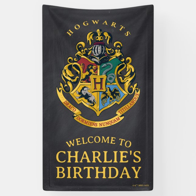 Harry Potter Hogwarts Crest Birthday Banner (Vertikal)