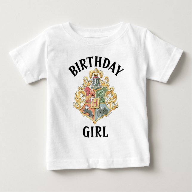 Harry Potter | Hogwarts Crest Birthday Girl Baby T-shirt (Vorderseite)