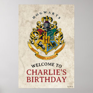 Harry Potter Hogwarts Crest Birthday Poster