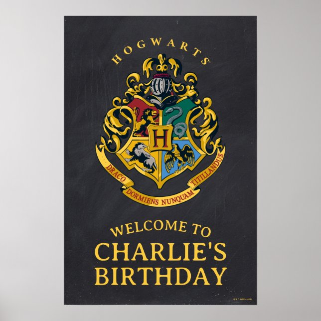 Harry Potter Hogwarts Crest Birthday Poster (Vorne)