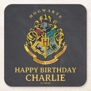 Harry Potter Hogwarts Crest Birthday Rechteckiger Pappuntersetzer