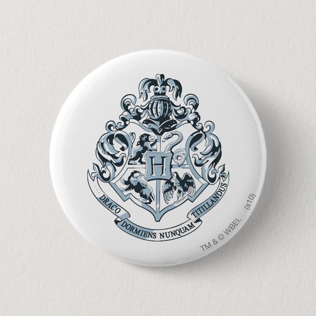 Harry Potter | Hogwarts Crest - Blau Button (Vorderseite)