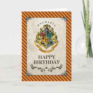Harry Potter Hogwarts Crest Happy Birthday Karte