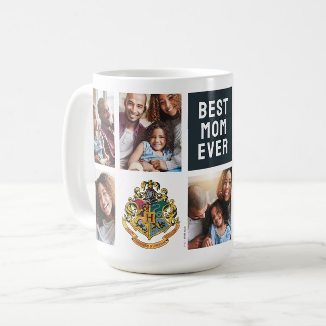 Harry Potter | Hogwarts Crest - Mama Foto Collage Kaffeetasse (Vorderseite Links)