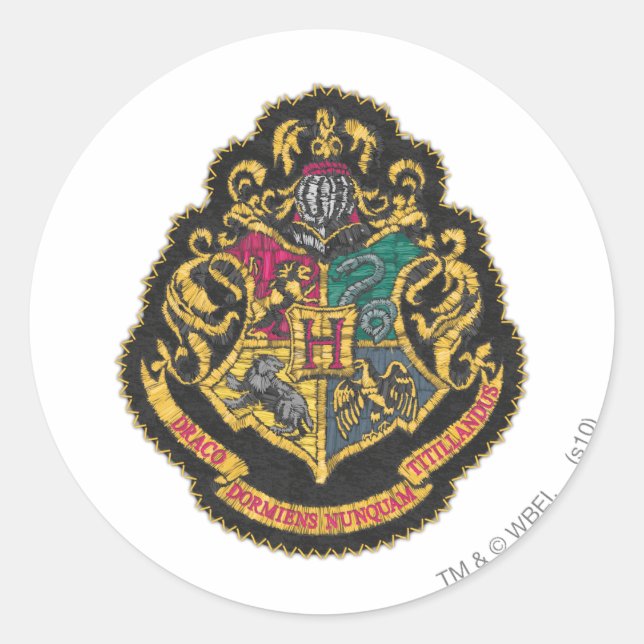 Harry Potter | Hogwarts Crest Runder Aufkleber (Vorderseite)
