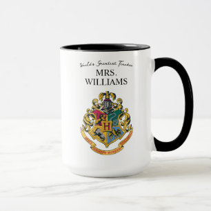 Harry Potter   Hogwarts Crest Teacher Personalisie Tasse