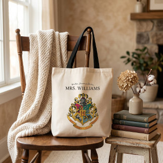 Harry Potter | Hogwarts Crest Teacher Personalisie Tragetasche
