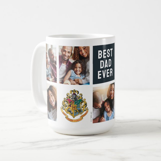 Harry Potter | Hogwarts Crest - Vater FotoCollage Kaffeetasse (Vorderseite Links)