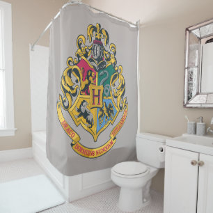 Harry Potter   Hogwarts Crest - Vollfarbigkeit Duschvorhang