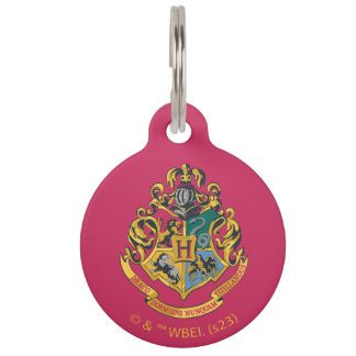 Harry Potter | Hogwarts Crest - Vollfarbigkeit Haustiermarke