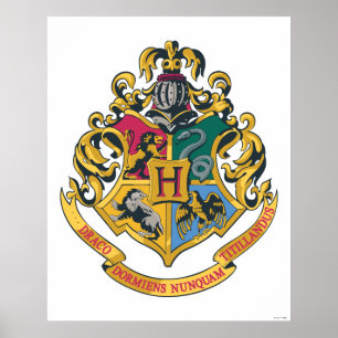 Harry Potter   Hogwarts Crest - Vollfarbigkeit Poster