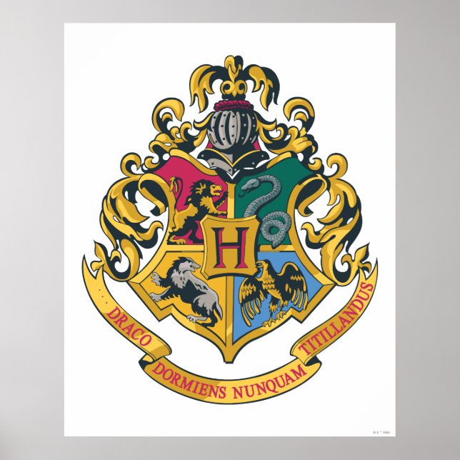 Harry Potter | Hogwarts Crest - Vollfarbigkeit Poster (Vorne)