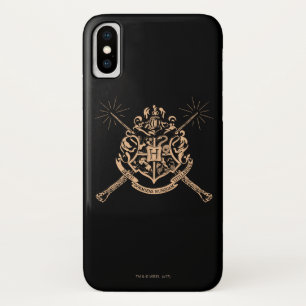 Harry Potter   Hogwarts Crossed Wands Wappen iPhone X Hülle