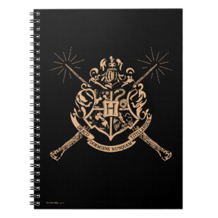 Harry Potter   Hogwarts Crossed Wands Wappen Notizblock