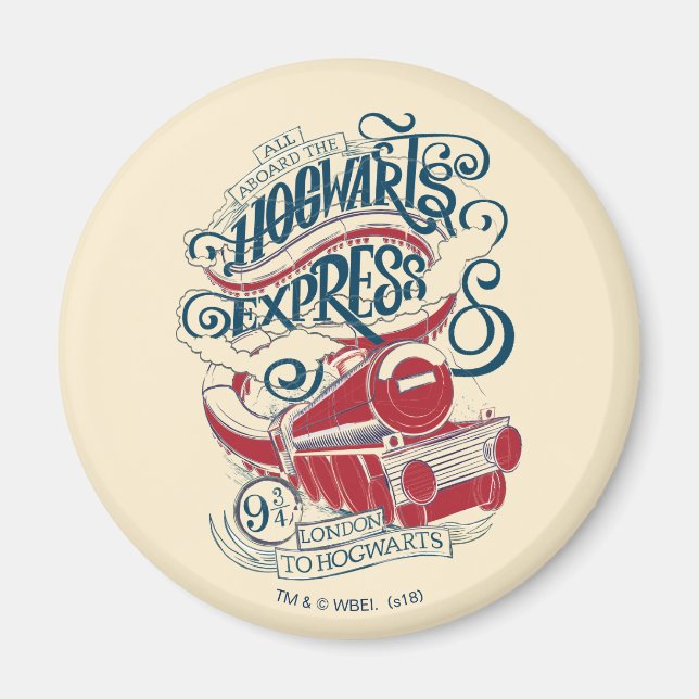 Harry Potter | Hogwarts-Express-Typografie Magnet (Vorne)