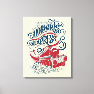 Harry Potter Hogwarts Express Typografy Leinwanddruck