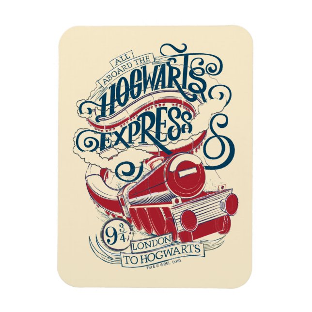 Harry Potter | Hogwarts Express Typografy Magnet (Vertikal)