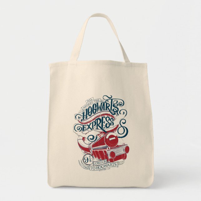 Harry Potter | Hogwarts Express Typografy Tragetasche (Vorne)
