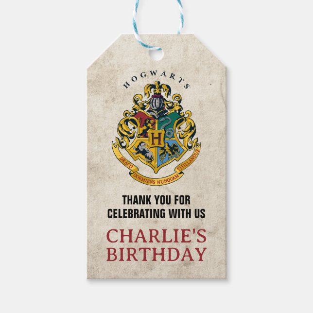 Harry Potter | Hogwarts Geburtstags Dankeschön Ges Geschenkanhänger (Vorderseite)