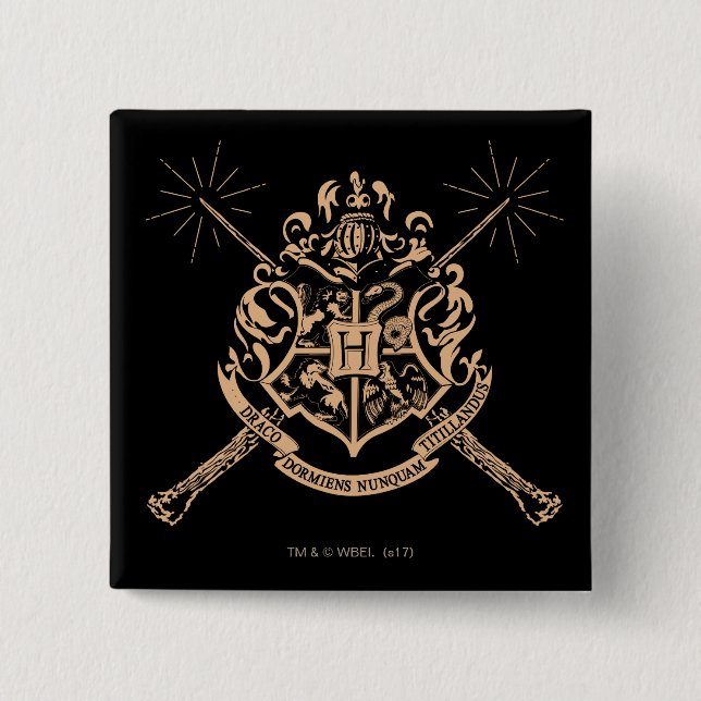 Harry Potter | Hogwarts gekreuzte Wandschilde Button (Vorderseite)