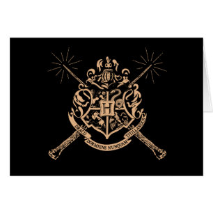 Harry Potter   Hogwarts gekreuzte Zauberstäbe Wapp