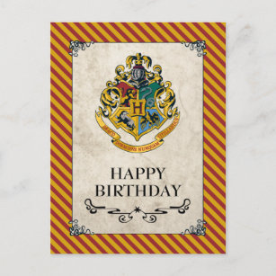 Harry Potter   Hogwarts Happy Birthday Postkarte
