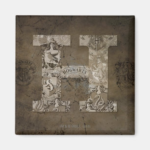 Harry Potter   Hogwarts Monogramm Magnet