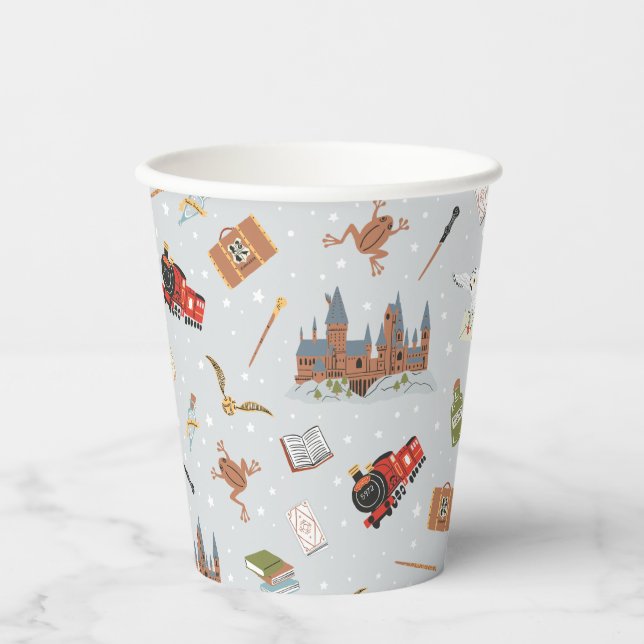 Harry Potter | Hogwarts Pattern Baby Shower Pappbecher (Vorderseite)