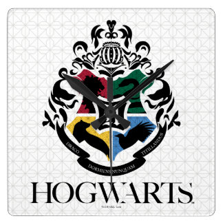 Harry Potter | HOGWARTS™ Primarschulen-Wappen Quadratische Wanduhr