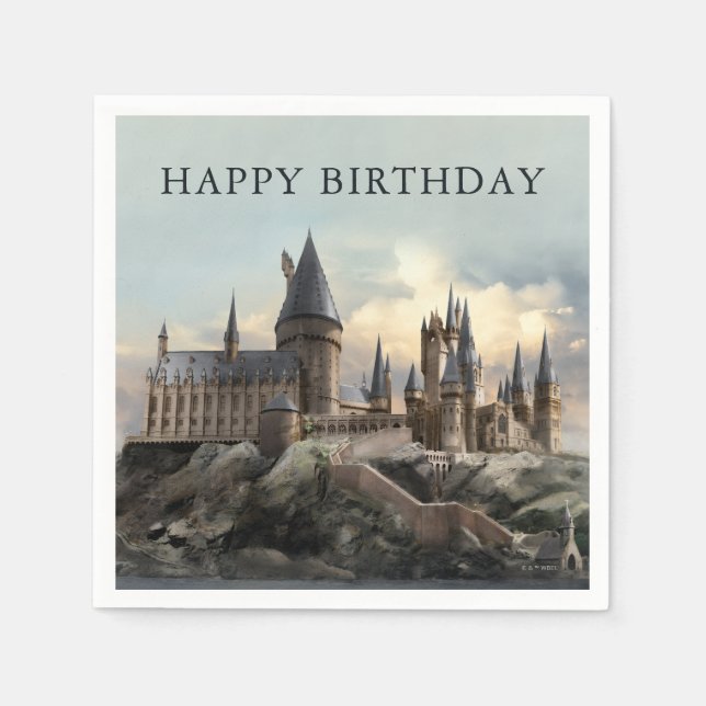 Harry Potter | Hogwarts-Schloss Tageslicht Serviette (Vorderseite)