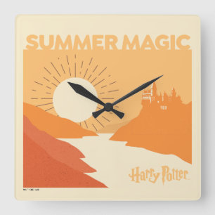 HARRY POTTER™   HOGWARTS™ Summer Magic Quadratische Wanduhr
