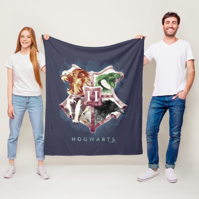 Harry Potter | HOGWARTS™ Wappen Aquarell Fleecedecke (Beispiel)