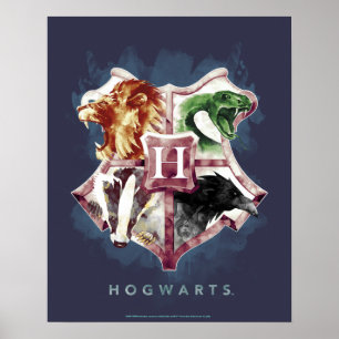 Harry Potter   HOGWARTS™-Wappen Aquarell Poster