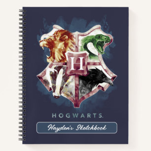 Harry Potter   HOGWARTS™ Wappen Aquarellzeichnung Notizbuch
