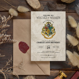 Harry Potter Hogwarts-Wappen-Geburtstag  Einladung