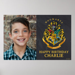 Harry Potter Hogwarts-Wappen Geburtstag Poster