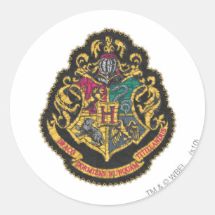 Harry Potter   Hogwarts-Wappen Runder Aufkleber