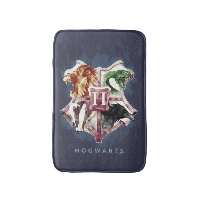 Harry Potter | HOGWARTS™ Wappen Wasserfarbe Badematte (Vorderseite Vertikal)